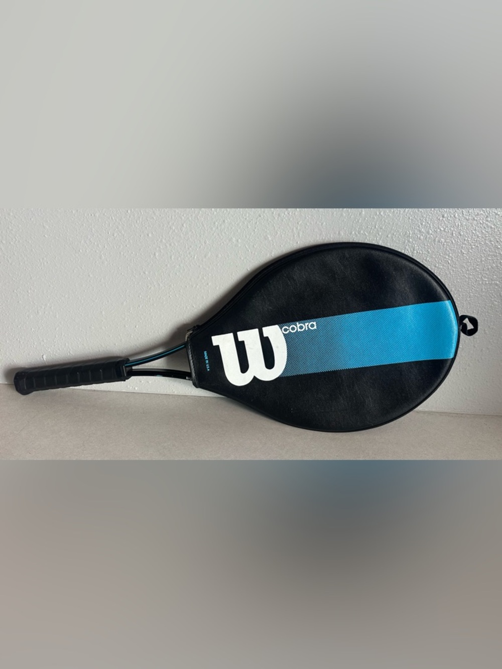 Wilson Cobra Tennis Racket  4 3/8 L Excellent Condition w/Head Cover made in USA